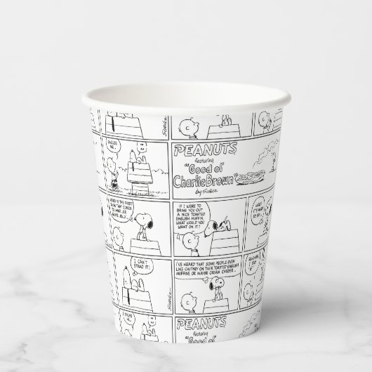 Snoopy en Charlie Brown | Engelse muffin Papieren Bekers (Achterkant)