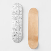 Snoopy en Charlie Brown | Engelse muffin Persoonlijk Skateboard (Voorkant)
