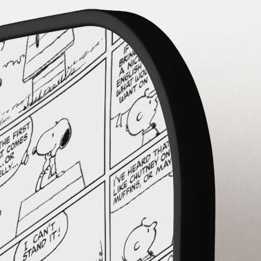 Snoopy en Charlie Brown | Engelse muffin Pickleball Paddle (Links Detail)