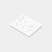 Snoopy en Charlie Brown | Engelse muffin Post-it® Notes (Schuin)