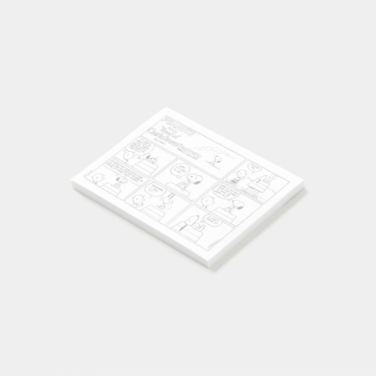 Snoopy en Charlie Brown | Engelse muffin Post-it® Notes (Schuin)