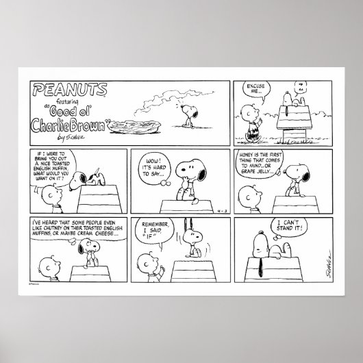 Snoopy en Charlie Brown | Engelse muffin Poster (Voorkant)
