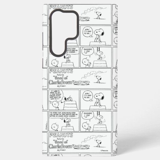 Snoopy en Charlie Brown | Engelse muffin Samsung Galaxy Hoesje (Achterkant)