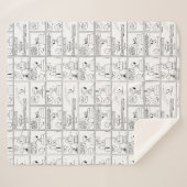 Snoopy en Charlie Brown | Engelse muffin Sherpa Deken (Voorkant (horizontaal))