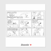 Snoopy en Charlie Brown | Engelse muffin Sticker (Vel)