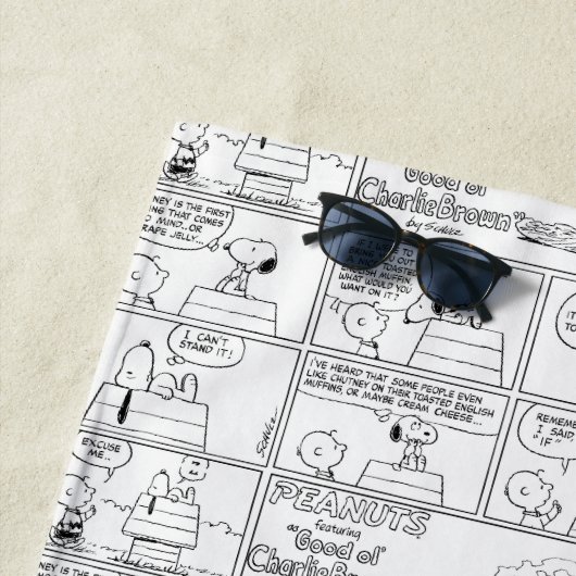 Snoopy en Charlie Brown | Engelse muffin Strandlaken (In situ)