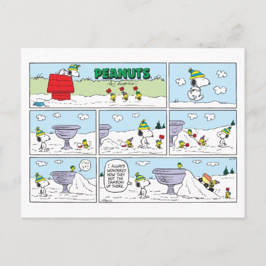 Snoopy en de Zamboni bemanning Briefkaart (Voorkant)