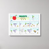 Snoopy en de Zamboni bemanning Canvas Afdruk (Voorkant)