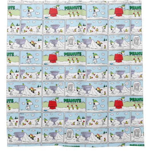 Snoopy en de Zamboni bemanning Douchegordijn (Voorkant)