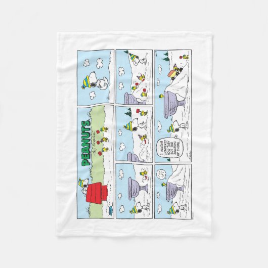 Snoopy en de Zamboni bemanning Fleece Deken (Voorkant)