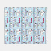 Snoopy en de Zamboni bemanning Fleece Deken (Voorkant (Horizontaal))