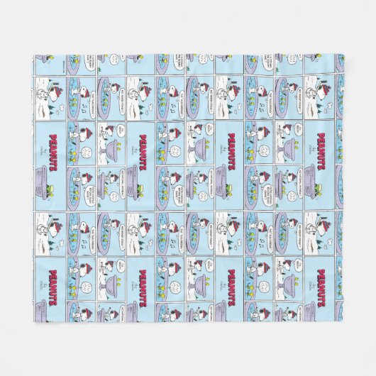Snoopy en de Zamboni bemanning Fleece Deken (Voorkant (Horizontaal))