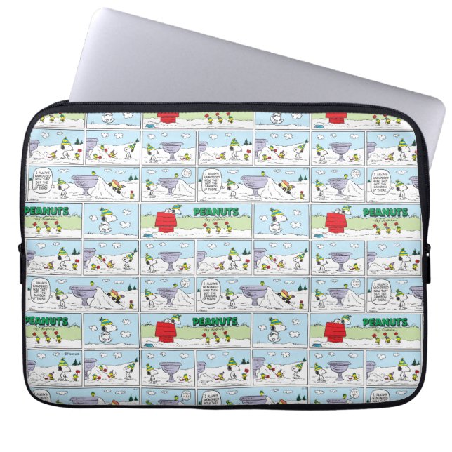 Snoopy en de Zamboni bemanning Laptop Sleeve (Voorkant)