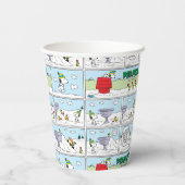 Snoopy en de Zamboni bemanning Papieren Bekers (Achterkant)