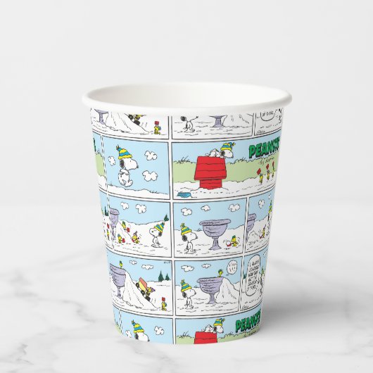 Snoopy en de Zamboni bemanning Papieren Bekers (Achterkant)
