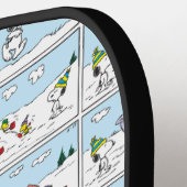 Snoopy en de Zamboni bemanning Pickleball Paddle (Links Detail)