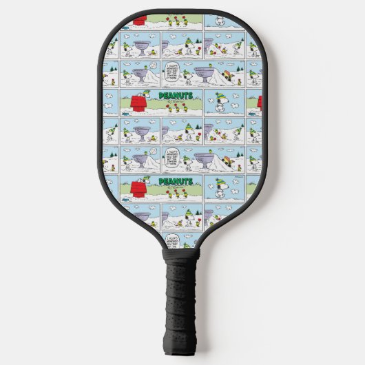 Snoopy en de Zamboni bemanning Pickleball Paddle (Achterkant)