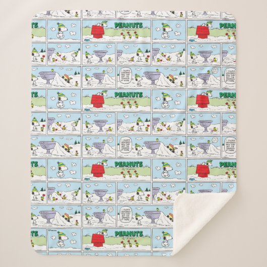 Snoopy en de Zamboni bemanning Sherpa Deken (Voorkant)