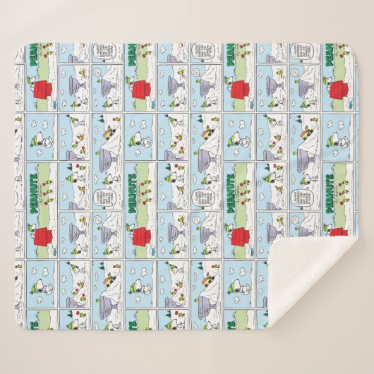 Snoopy en de Zamboni bemanning Sherpa Deken (Voorkant (horizontaal))