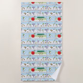 Snoopy en de Zamboni bemanning Strandlaken (Voorkant)