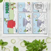 Snoopy en de Zamboni bemanning Theedoek (Gevouwen)