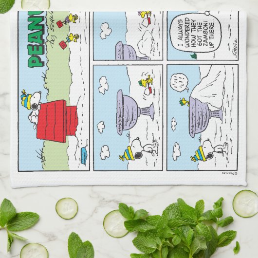 Snoopy en de Zamboni bemanning Theedoek (Gevouwen)