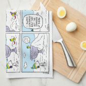 Snoopy en de Zamboni bemanning Theedoek (Quarter Fold)