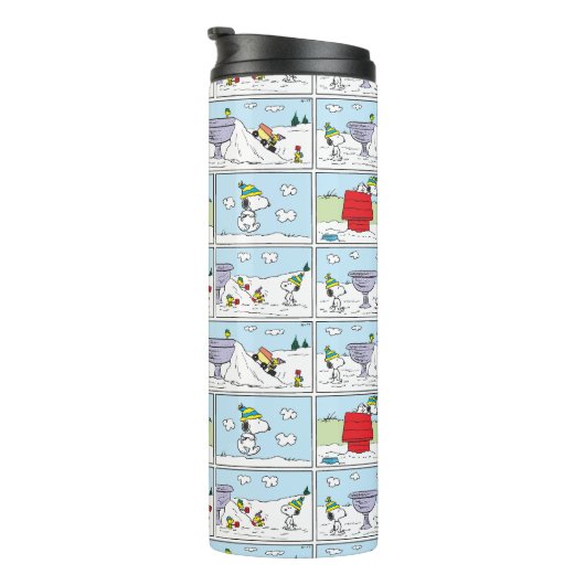 Snoopy en de Zamboni bemanning Thermosbeker (Geroteerd rechts)