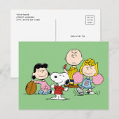 Snoopy en het Football Gang Play Briefkaart (Voorkant / Achterkant)
