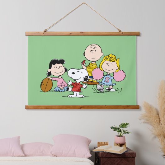 Snoopy en het Football Gang Play Hangend Wandkleed (Slaapkamer)