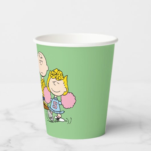 Snoopy en het Football Gang Play Papieren Bekers (Achterkant)