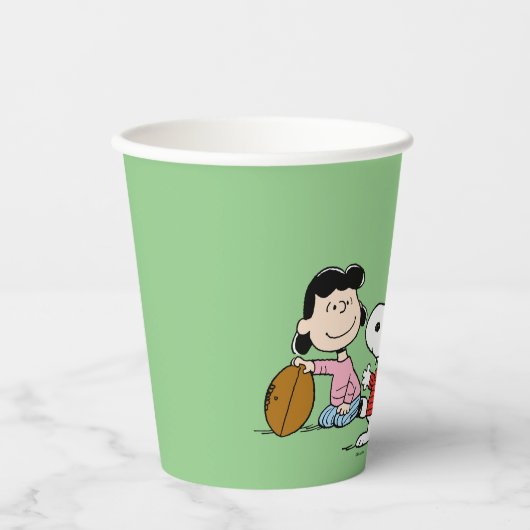 Snoopy en het Football Gang Play Papieren Bekers (Voorkant)