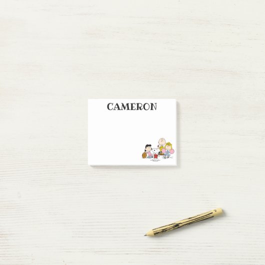 Snoopy en het Football Gang Play Post-it® Notes (Op bureau)