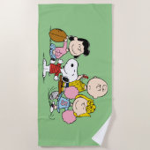 Snoopy en het Football Gang Play Strandlaken (Voorkant)