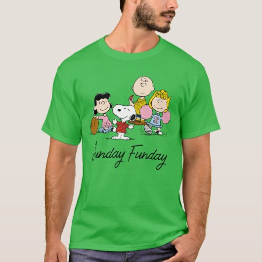 Snoopy en het Football Gang Play T-shirt (Voorkant)