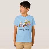 Snoopy en het Football Gang Play T-shirt (Voorkant volledig)