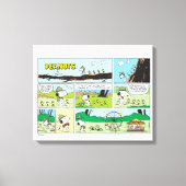 Snoopy en vrienden | Ga kamperen Canvas Afdruk (Voorkant)