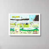 Snoopy en vrienden | Ga kamperen Canvas Afdruk (Voorkant)