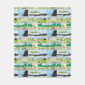 Snoopy en vrienden | Ga kamperen Fleece Deken (Voorkant)