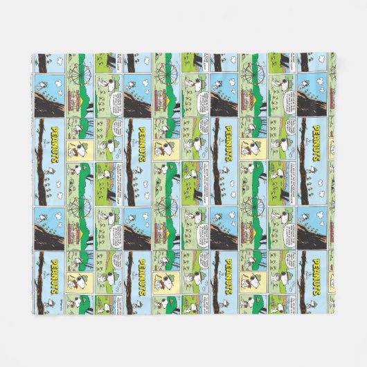 Snoopy en vrienden | Ga kamperen Fleece Deken (Voorkant (Horizontaal))