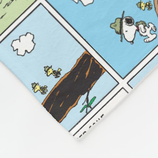 Snoopy en vrienden | Ga kamperen Fleece Deken (Hoek)