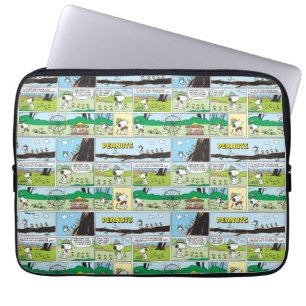 Snoopy en vrienden Ga kamperen Laptop Sleeve