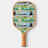 Snoopy en vrienden | Ga kamperen Pickleball Paddle (Achterkant)