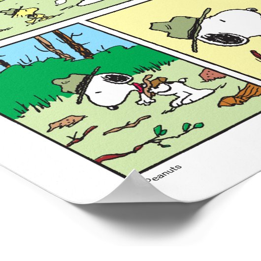 Snoopy en vrienden | Ga kamperen Poster (Hoek)