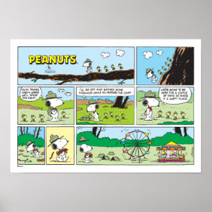 Snoopy en vrienden   Ga kamperen Poster