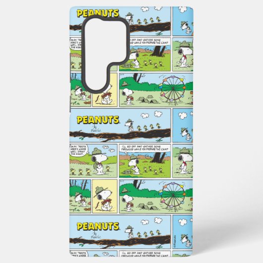 Snoopy en vrienden | Ga kamperen Samsung Galaxy Hoesje (Achterkant)