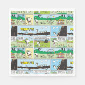 Snoopy en vrienden | Ga kamperen Servet (Voorkant)