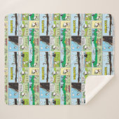 Snoopy en vrienden | Ga kamperen Sherpa Deken (Voorkant (horizontaal))