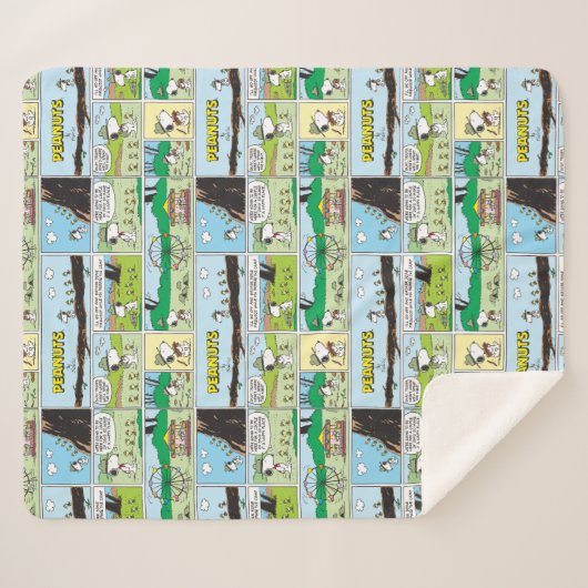 Snoopy en vrienden | Ga kamperen Sherpa Deken (Voorkant (horizontaal))