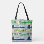 Snoopy en vrienden | Ga kamperen Tote Bag (Achterkant)